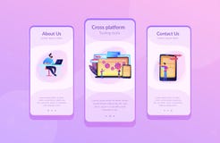 Cross platform bug founding app interface template. royalty free illustration Cross platform bug founding app interface template. royalty free illustration