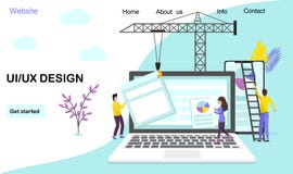 Cross-platform developmen landing page website vector template royalty free illustration Cross-platform developmen landing page website vector template royalty free illustration