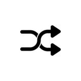 Cross, shuffle arrows icon. Signs and symbols can be used for web, logo, mobile app, UI, UX royalty free illustration Cross, shuffle arrows icon. Signs and symbols can be used for web, logo, mobile app, UI, UX royalty free illustration
