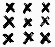 Cross vector sign. Dry brush strokes, hand drawn. royalty free illustration Cross vector sign. Dry brush strokes, hand drawn. royalty free illustration