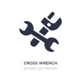 cross wrench icon on white background. Simple element illustration from Tools and utensils concept stock illustration cross wrench icon on white background. Simple element illustration from Tools and utensils concept stock illustration