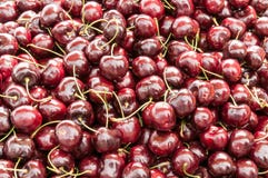 A pile of Lapins cherries. stock photos A pile of Lapins cherries. stock photos