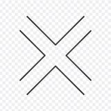 Crossroad icon vector isolated on white background, Crossroad transparent sign , line symbol or linear element design in outline s stock illustration Crossroad icon vector isolated on white background, Crossroad transparent sign , line symbol or linear element design in outline s stock illustration