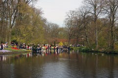 Crowd Of People In Park. Stock Images