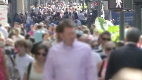 Crowd of people in New York City