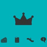 Crown icon flat stock illustration Crown icon flat stock illustration