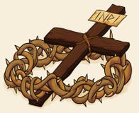 Crown of Thorns and Cross, Vector Illustration vector illustration Crown of Thorns and Cross, Vector Illustration vector illustration