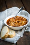 Crubeens met tomatensaus en brood royalty-vrije stock afbeeldingen Crubeens met tomatensaus en brood royalty-vrije stock afbeeldingen
