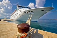 Cruise ship on dock in Zadar Royalty Free Stock Images Cruise ship on dock in Zadar Royalty Free Stock Images