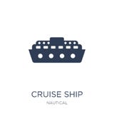Cruise Ship icon. Trendy flat vector Cruise Ship icon on white b stock illustration Cruise Ship icon. Trendy flat vector Cruise Ship icon on white b stock illustration