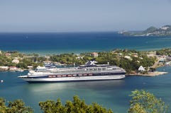 Cruise ship in St. Lucia