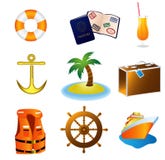 Cruise Travel Vacation Icons