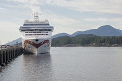 Cruiseship Docked In Alaska Royalty Free Stock Photos Cruiseship Docked In Alaska Royalty Free Stock Photos
