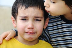 Crying Kid, Emotional Scene Royalty Free Stock Photography