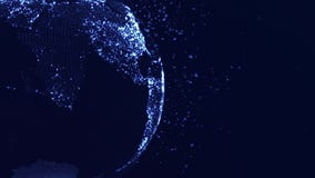 Crypto blockchain d'exploitation de devise ou technologie de chaîne de bloc des bitcoins plane dans l'espace numérique Apparence Crypto blockchain d'exploitation de devise ou technologie de chaîne de bloc des bitcoins plane dans l'espace numérique Apparence
