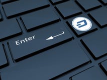 Crypto currency. Keyboard with symbols. Mining of crypto currenc Stock Photography Crypto currency. Keyboard with symbols. Mining of crypto currenc Stock Photography