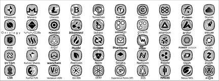 Crypto currency symbol stock illustration Crypto currency symbol stock illustration