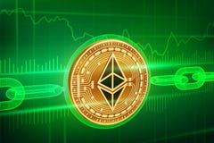 Crypto νόμισμα Αλυσίδα φραγμών Ethereum τρισδιάστατο isometric φυσικό χρυσό νόμισμα Ethereum με την αλυσίδα wireframe Έννοια Bloc διανυσματική απεικόνιση Crypto νόμισμα Αλυσίδα φραγμών Ethereum τρισδιάστατο isometric φυσικό χρυσό νόμισμα Ethereum με την αλυσίδα wireframe Έννοια Bloc διανυσματική απεικόνιση