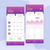 Cryptocurrencies που κάνουν εμπόριο, και ανταλλαγή UI ή έννοια UX για Mobi ελεύθερη απεικόνιση δικαιώματος Cryptocurrencies που κάνουν εμπόριο, και ανταλλαγή UI ή έννοια UX για Mobi ελεύθερη απεικόνιση δικαιώματος