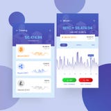 Cryptocurrencies που κάνουν εμπόριο, και ανταλλαγή UI ή έννοια UX για Mobi απεικόνιση αποθεμάτων Cryptocurrencies που κάνουν εμπόριο, και ανταλλαγή UI ή έννοια UX για Mobi απεικόνιση αποθεμάτων