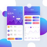 Cryptocurrencies που κάνουν εμπόριο, και ανταλλαγή UI ή έννοια UX για Mobi ελεύθερη απεικόνιση δικαιώματος Cryptocurrencies που κάνουν εμπόριο, και ανταλλαγή UI ή έννοια UX για Mobi ελεύθερη απεικόνιση δικαιώματος