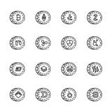 Cryptocurrency thin line icon set 5, vector eps10 Stock Image Cryptocurrency thin line icon set 5, vector eps10 Stock Image