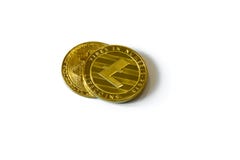 Cryptocurrency монеток изолированное на белой предпосылке стоковое фото Cryptocurrency монеток изолированное на белой предпосылке стоковое фото