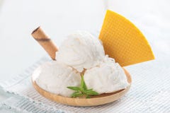 Crème glacée de noix de coco photographie stock libre de droits Crème glacée de noix de coco photographie stock libre de droits