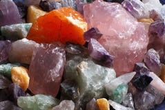 Cuarzo de Rose y otros cristales Cuarzo de Rose y otros cristales