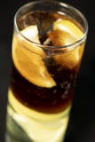 Cuba Libre cocktail with rum, coke and lime juice with lime wedge and full of ices royalty free stock photos Cuba Libre cocktail with rum, coke and lime juice with lime wedge and full of ices royalty free stock photos