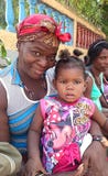 Cubano Madonna con un niño imágenes de archivo libres de regalías Cubano Madonna con un niño imágenes de archivo libres de regalías
