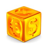 Cube with currency signs Stock Image Cube with currency signs Stock Image