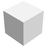 Cube o ícone com perspectiva - modelo 3d de um cubo ilustração stock Cube o ícone com perspectiva - modelo 3d de um cubo ilustração stock