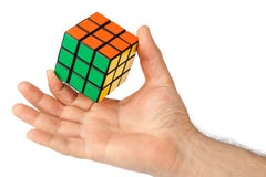 Cube Puzzle In Hand Royalty Free Stock Images