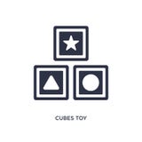 cubes toy icon on white background. Simple element illustration from toys concept stock illustration cubes toy icon on white background. Simple element illustration from toys concept stock illustration