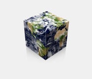Cubic Planet Globe Earth Cube Stock Photos Cubic Planet Globe Earth Cube Stock Photos