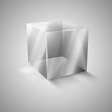 Cubo transparente de cristal Presentaci?n de un nuevo producto Dise?o realista 3D stock de ilustración Cubo transparente de cristal Presentaci?n de un nuevo producto Dise?o realista 3D stock de ilustración
