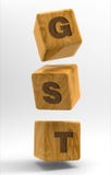 Cubos de GST 3d no ar 3d rendem a ilustração ilustração stock Cubos de GST 3d no ar 3d rendem a ilustração ilustração stock