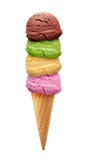 Cucharadas del helado con el cono Cucharadas del helado con el cono