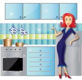 Cucina pulita royalty illustrazione gratis Cucina pulita royalty illustrazione gratis