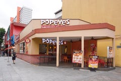 Cucina Singapore di Popeyes Luisiana fotografia stock Cucina Singapore di Popeyes Luisiana fotografia stock