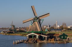 Cudowna wioska Zaanse Schans, Netherland obraz stock Cudowna wioska Zaanse Schans, Netherland obraz stock