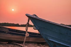 Cudowny krajobraz stare łodzie zakotwiczał w Pantanal, Brazylia zdjęcie stock Cudowny krajobraz stare łodzie zakotwiczał w Pantanal, Brazylia zdjęcie stock