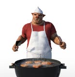 Cuisinier Grilling Meat de Porkman illustration libre de droits Cuisinier Grilling Meat de Porkman illustration libre de droits