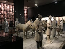 Culturele overblijfselen in het Provinciale de Geschiedenismuseum van Shaanxi royalty-vrije stock foto's Culturele overblijfselen in het Provinciale de Geschiedenismuseum van Shaanxi royalty-vrije stock foto's