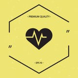 Cuore con l'onda di ECG - simbolo del cardiogramma Icona medica Immagine Stock Cuore con l'onda di ECG - simbolo del cardiogramma Icona medica Immagine Stock