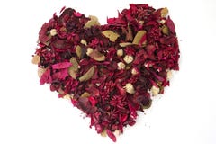 Cuore fatto dei fiori secchi Immagini Stock Cuore fatto dei fiori secchi Immagini Stock