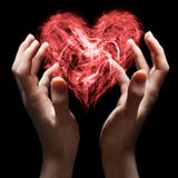 Cuore in mani immagini stock libere da diritti Cuore in mani immagini stock libere da diritti