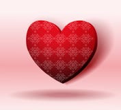 Cuore rosso con ombra royalty illustrazione gratis Cuore rosso con ombra royalty illustrazione gratis