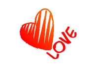 Cuore rosso delle lettere di amore isolato su fondo bianco romanzesco illustrazione vettoriale Cuore rosso delle lettere di amore isolato su fondo bianco romanzesco illustrazione vettoriale